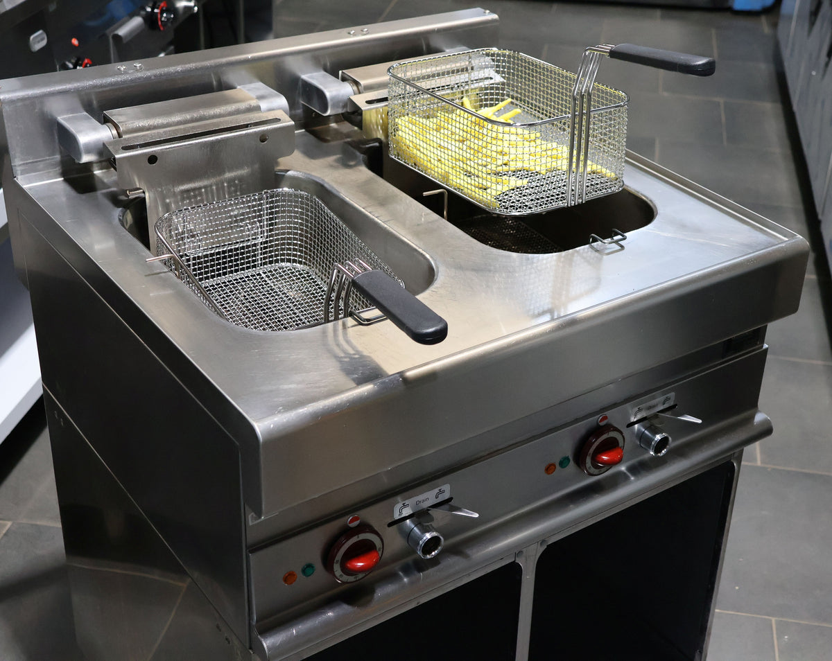 Fritteuse 2 Becken Modular 18 kW inkl. offenes Untergestell + 12 Monate Garantie*